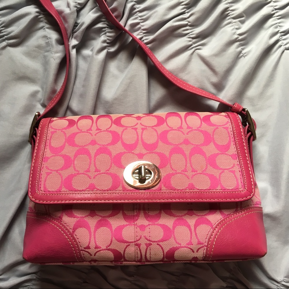 Coach Hamptons Signature Flap Handbag